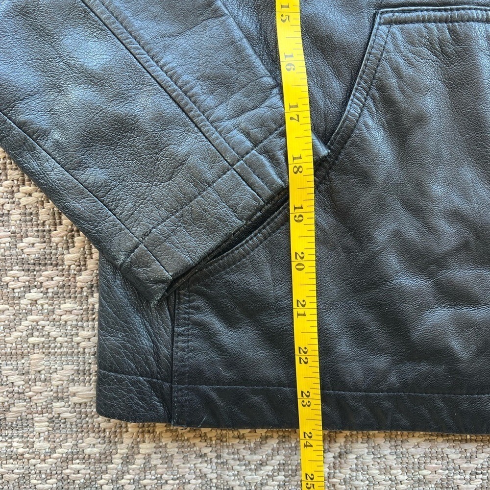 GAP Vintage Lamb Nappa Leather Hoodie Jacket Womens Size S - Picture 4 of 6